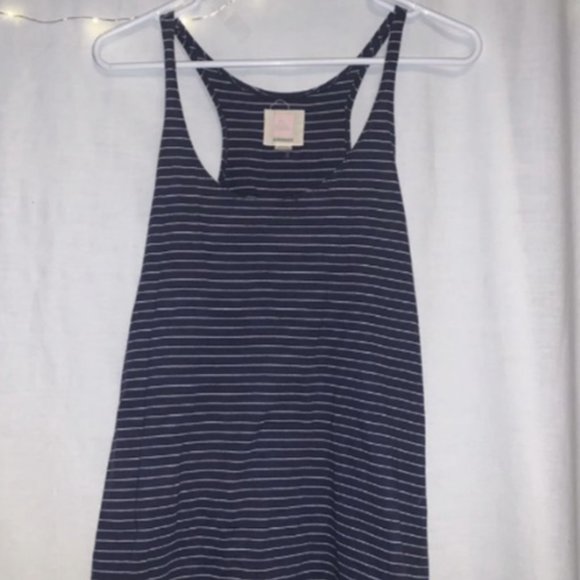 Quiksilver Racerback Blue and White Striped Tank - Picture 3 of 3